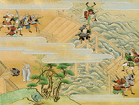 平家物語絵巻「橋合戦」
